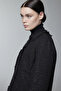 Tweed Textured Black Jacket with Pocket Detail 0151 - 5