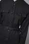 Double Anthracite Suit with Pocket Detail and Waist Belt 1671 - 4