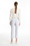 Pleated Belt Detailed Gray Trousers 0229 - 4