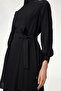 Black Tunic with Stone Detail on Collar and Sleeves and Belt 1551 - 2