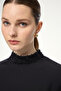 Black Tunic with Stone Detail on Collar and Sleeves and Belt 1551 - 6