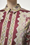 Ethnic Patterned Shirt Claret Red Shirt 0099 - 2
