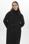 Double-Breasted Collar Pocket Detailed Cashmere Coat Black 13300 - 6