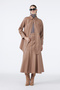 Shirt Collar Accessory Detailed Leather Camel Tunic 1598 - 5