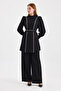 Black Double Black/Black Suit with Ribbon Embroidery Detail 1351 - 6