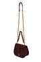Chain Strap Bead Detailed Hand and Shoulder Burgundy Bag 0030 - 3