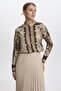Ethnic Patterned Shirt Brown Shirt 0099