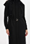Hooded Black Vest with Pocket Detail 0087 - 2