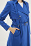 Double-Breasted Collar and Belted Aviator Trench Coat 12922 - 2