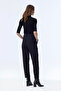 Elastic Waist Black Trousers 0259 - 7