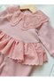 100% Cotton Baby Girl Long Sleeve Transitional Jumpsuit with Headband - 5