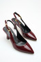 Luxepoint Patent Leather Slingback Heeled Shoes - 4