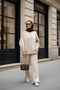 3 İplik Ş Fleece-Lined Bomber Double Hijab Set |   Cotton Comfortable Suit Beige - 6