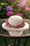 Floral Straw Girl's Hat 2/9 Years Old Fedora Hat for April Shows Aby206 - 2