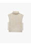 X Şahika Ercümen - Turtleneck Knit Sweater with Lace Detail on the Sides - 4