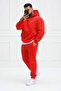 Men's Soft Textured Oversized Kangaroo Pocket Hooded Tracksuit Set - Home Wear