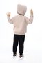 Boy's 2-Piece Set Printed Hooded Zipper Sweatshirt & Jogger with Elastic Waistband - 4