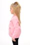 Girl's Mock Neck Zippered Pocket Embroidery Printed Knitted Cardigan - 2 Thread Raised Embroidery - 3