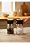 2-Piece Daily Use Set: 13 cm Glass Salt and Pepper Mill – Economical Set with Practical Lid