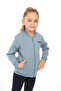 Girl's College Collar Zippered Pocket Low Shoulder Embroidery Printed Knitted Cardigan - 2 Yarn Threaded - 3
