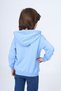 Boy's Hooded Zippered Pocket Low Shoulder Printed Knitted Cardigan - 3 Yarns Without Embellishments - 8