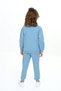 Girl's 2-Piece Set Embroidered Printed Crew Neck Sweatshirt with Pockets & Elastic Waistband Pocket - 5