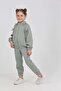 Girl's 2-Piece Set: High-Neck Zippered Raglan Sleeve Sweatshirt & Jogger with Elastic Waistband - 6