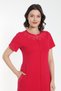 Women's Short Sleeve Zipper Dress / Fuchsia 7728 - 8
