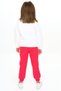Girl's 2-Piece Set Printed Mock Neck Sweatshirt & Jogger Sweatpants with Elastic Waistband and Cuffs - 4