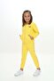 Girl's 2-Piece Set Printed Hooded Sweatshirt with Pockets & Elastic Waist Jogger Sweatpants - 2