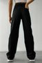Jet Black 90's Lycra Super High Waist Loose Jeans Palazzo Trousers. (SUPER HIGH) - 3