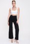 Cendy Women's Loose Lycra 90's Unfading Black Super High Waist Loose Leg Denim Jeans Palazzo Pants
