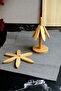 Bamboo Trivet Set with 3 Stands, Heat Resistant Cup and Pot Bottom Folding Trivet