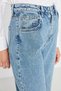 Elena Super Star Loose Lycra 90's Unfading Blue High Waist Loose Leg Denim Palazzo Trousers - 4