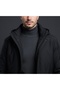 Men's Winter Thick Waterproof Hoodie Black Coat with Fur Inside Casual Cut - 4