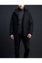 Men's Winter Thick Waterproof Hoodie Black Coat with Fur Inside Casual Cut