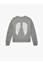 Long Sleeve Crew Neck Embroidered Knit Sweater - 4