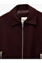 Long Sleeve Pocketed Zippered Belted Oversize Cashmere Bomber Jacket - 5