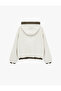 Hooded Zippered Plush Jacket with Pocket Detail - 4