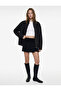 Standard Waist Mini Shorts Skirt with Slit Detail - 2