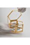 11x10x5cm Jewelry Accessory Ring Box with Lid Glass Gold Brass Brass Wedding Engagement Promise Organization - 3