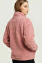 Women's Plush Full Zipper Pocket Sherpa Lamb Fabric Oversize Plush Fleece Sweatshirt - 2