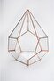 31x22x22cm Copper Rose Gold Chocolate Box Geometric Terrarium Prism Glass Jar Engagement Table Presentation - 7