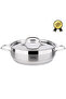 9-Piece Cookware Set - 18/10 Cr-Ni Stainless Steel - 3 Deep Pots - 1 Low Pot - 1 Frypan ~ Induction - 4