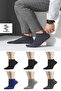 6 Pairs Bamboo Men's Seamless Booties Socks 4 Seasons Durable Heel And Toe Dark Colors