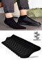 12 Pairs Bamboo Black Men's Seamless Booties Socks 4 Seasons Durable Heel And Toe