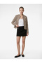 Accessory Button Detailed A-Line Pocketed Mini Tweed Skirt