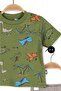 Baby Boy Summer Dinosaur Printed 6-9-12-18-24 Months Baby Suit with Trophy Pocket Shorts - 7