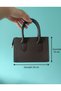 Coffee Colored Zippered Elegant Women's Hand and Shoulder Bag - 4