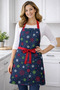 Kitchen Tablecloth with Snowflake Pattern, Stain and Liquid Repellent Fabric - 2